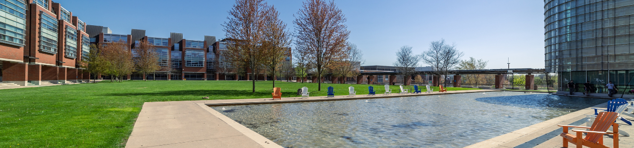 Pond in Polonsky Commons